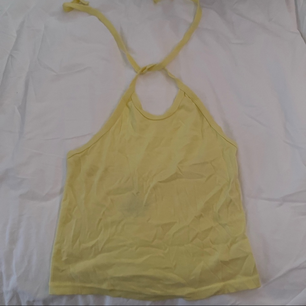 Urban Outfitters high neck yellow tank top